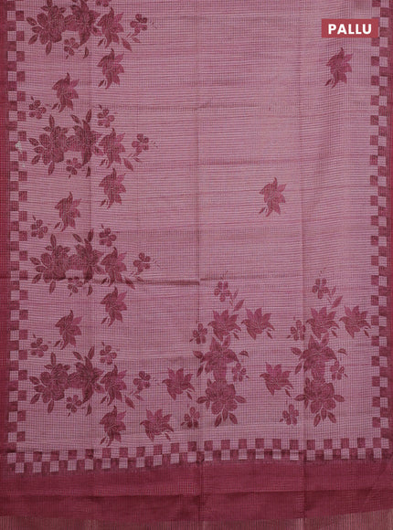 Peach & Maroon Chappa Saree