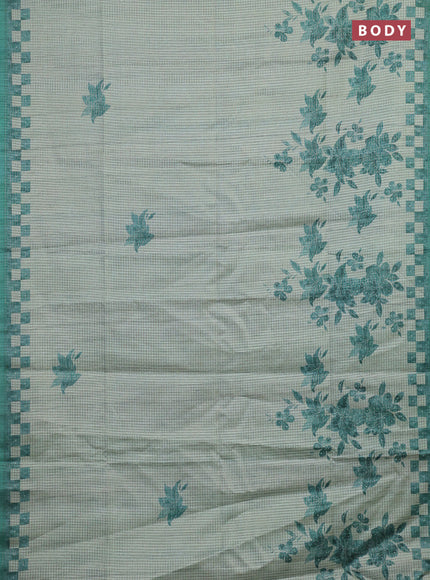 Pastel Green & Teal Green Chappa Saree