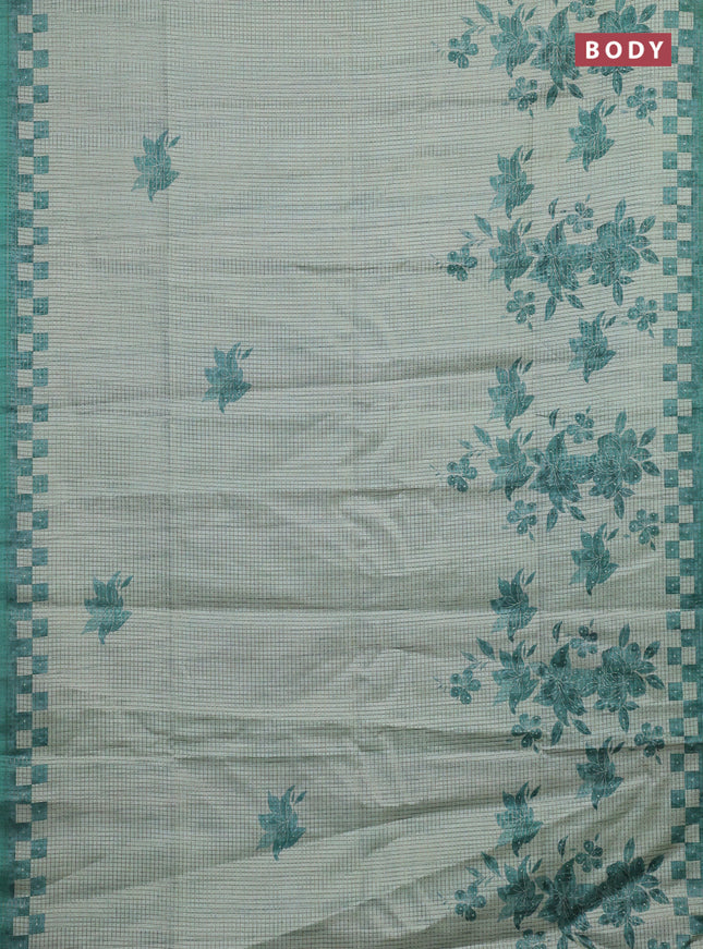 Pastel Green & Teal Green Chappa Saree