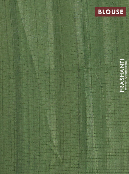 Pista Green & Green Chappa Saree