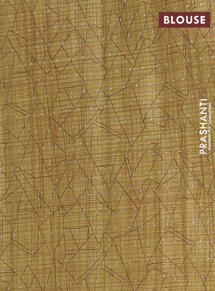 Beige & Sage Green Chappa Saree