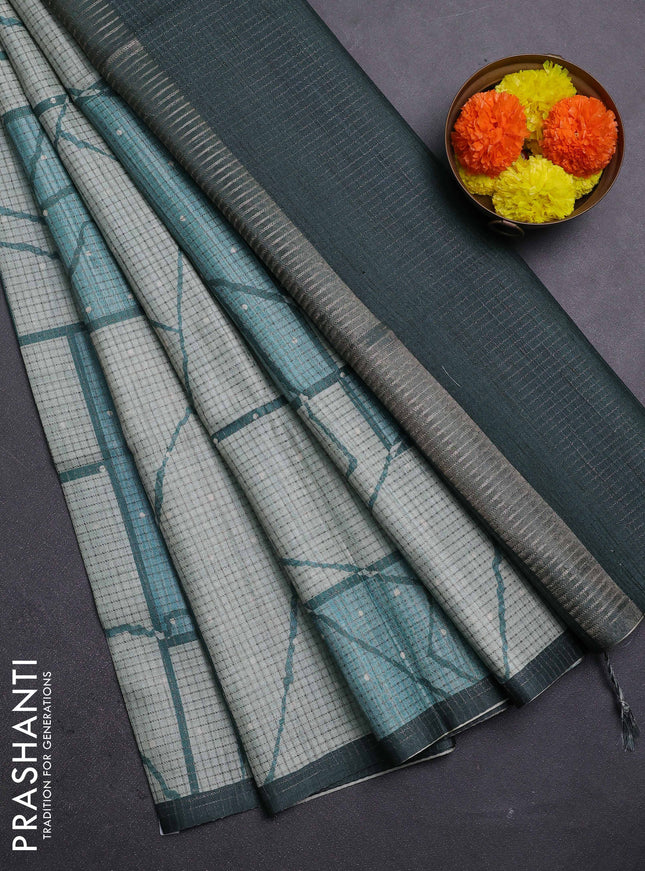 Pastel Green & Sage Green Chappa Saree