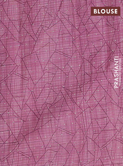 Peach Pink & Wine Chappa Saree