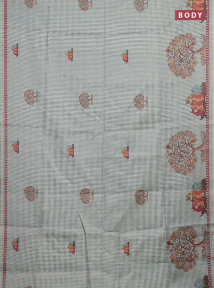 Pastel Green Chappa Saree