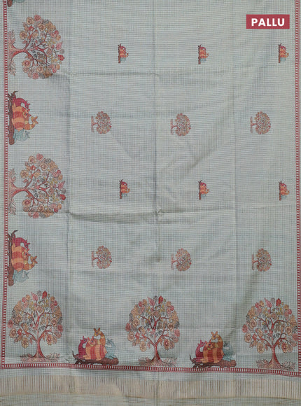 Pastel Green Chappa Saree