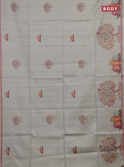 Pastel Green Chappa Saree