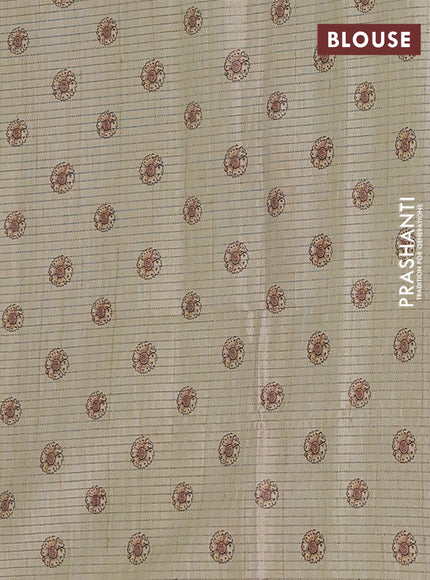 Beige Chappa Saree