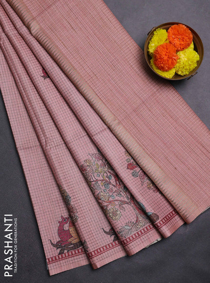 Peach Chappa Saree