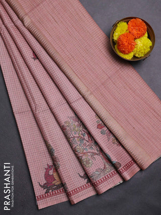 Peach Chappa Saree