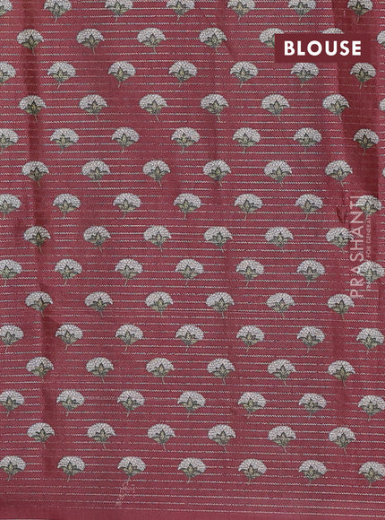 Beige & Maroon Chappa Saree