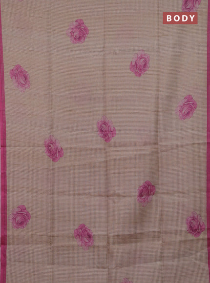 Peach & Pink Chappa Saree