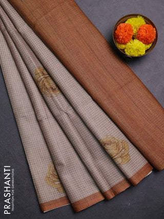 Peach & Mustard Chappa Saree