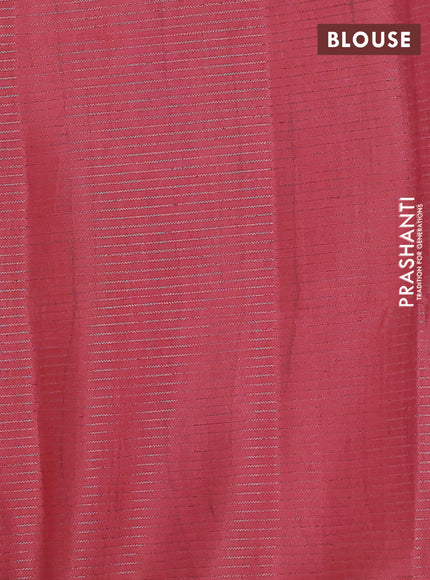Peach & Red Chappa Saree