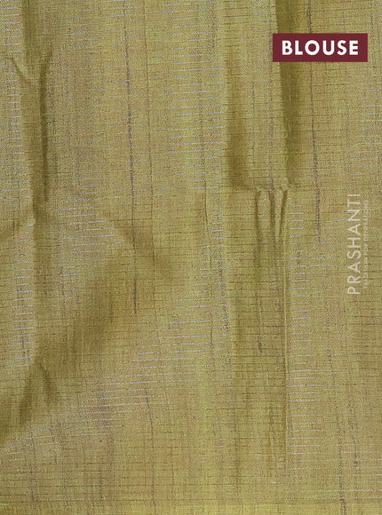 Beige & Green Chappa Saree