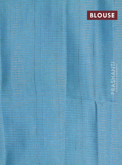 Beige & Blue Chappa Saree