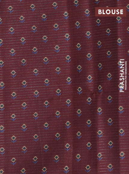 Beige & Wine Chappa Saree