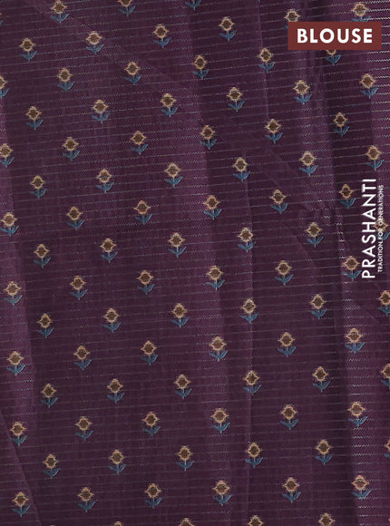 Beige & Purple Chappa Saree