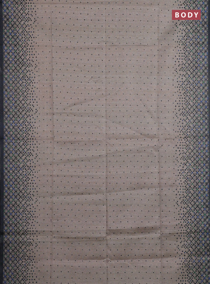 Beige & Grey Chappa Saree