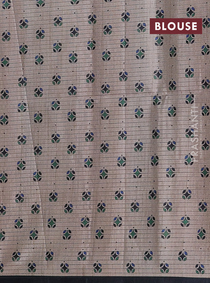 Beige & Grey Chappa Saree