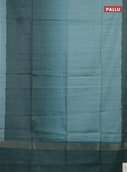 Teal Green & Peacock Green Chappa Saree  - Ombre