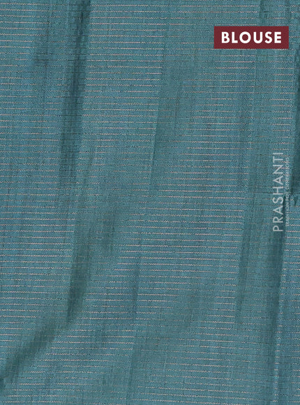 Teal Green & Peacock Green Chappa Saree  - Ombre