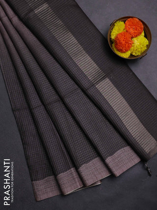 Brown & Coffee Brown Chappa Saree  - Ombre