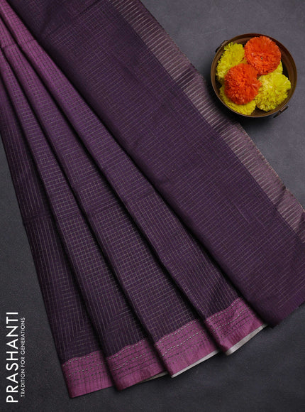 Mauve Pink & Purple Chappa Saree  - Ombre