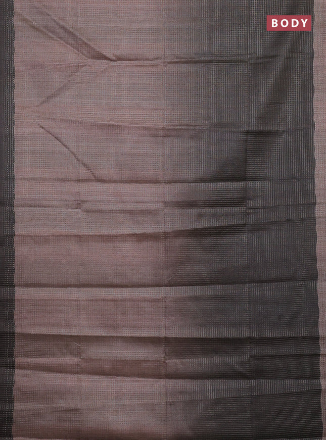 Brown & Grey Chappa Saree  - Ombre