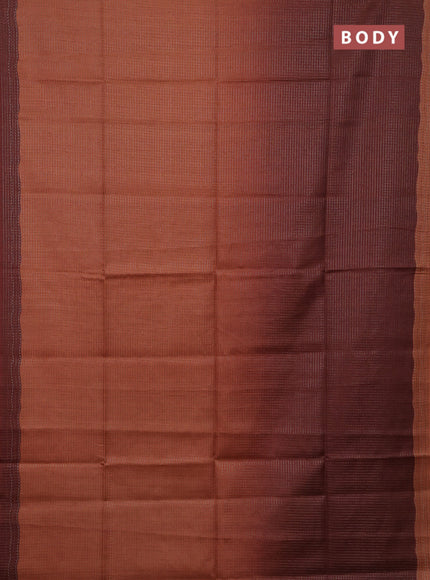 Rust & Brown Chappa Saree  - Ombre