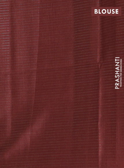 Rust & Brown Chappa Saree  - Ombre