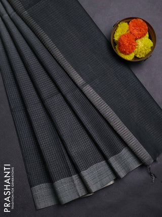 Grey & Elephant Grey Chappa Saree  - Ombre
