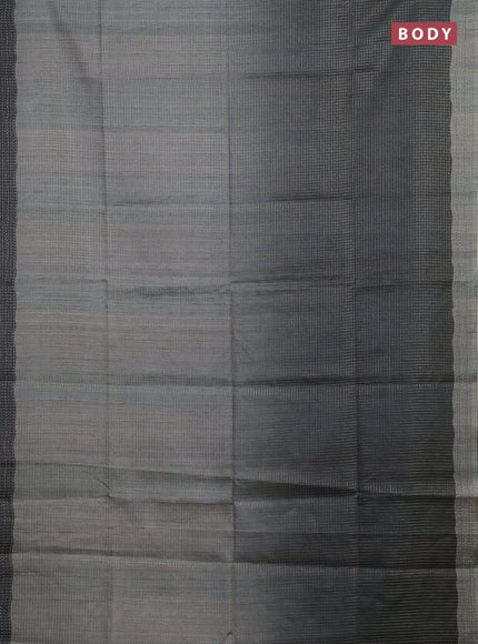 Grey & Elephant Grey Chappa Saree  - Ombre