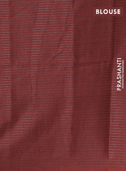 Rust & Coffee Brown Chappa Saree  - Ombre