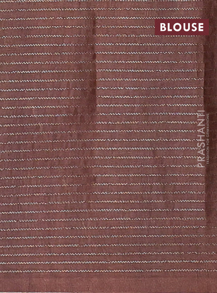 Mustard Yellow & Brown Chappa Saree  - Ombre