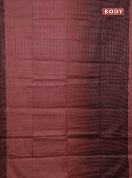 Rust & Brown Chappa Saree  - Ombre