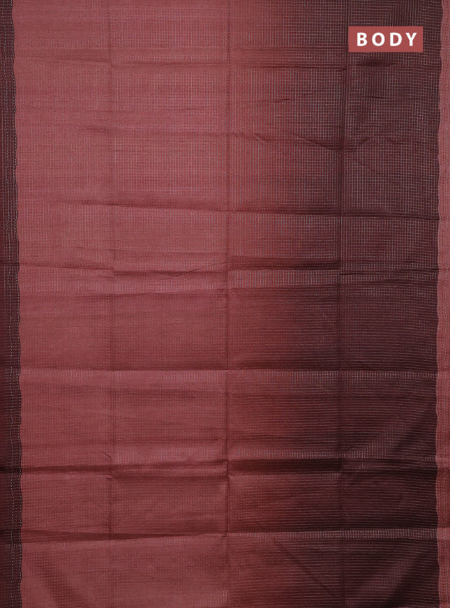Rust & Brown Chappa Saree  - Ombre