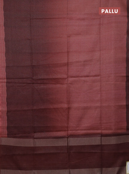 Rust & Brown Chappa Saree  - Ombre