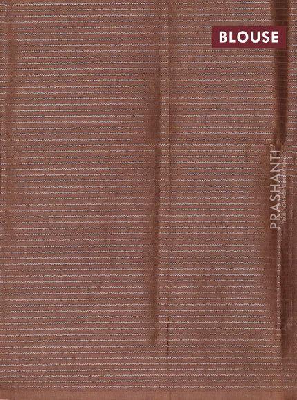 Mustard Yellow & Brown Chappa Saree  - Ombre