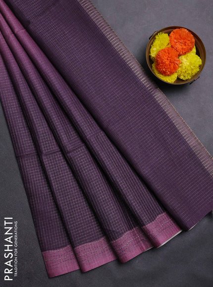 Mauve Pink & Purple Chappa Saree  - Ombre