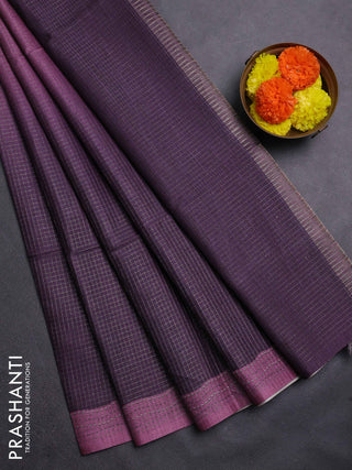 Mauve Pink & Purple Chappa Saree  - Ombre