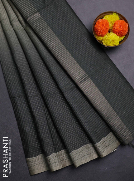 Olive Green Chappa Saree  - Ombre