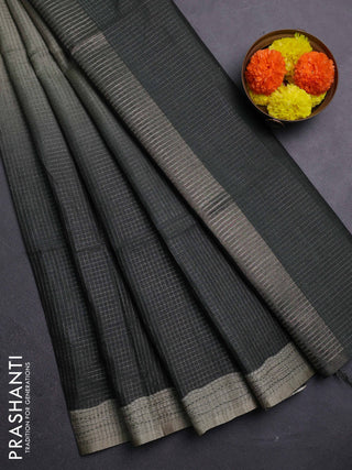 Olive Green Chappa Saree  - Ombre