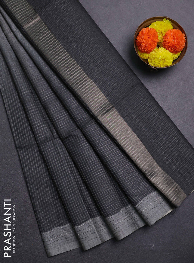 Grey Chappa Saree  - Ombre