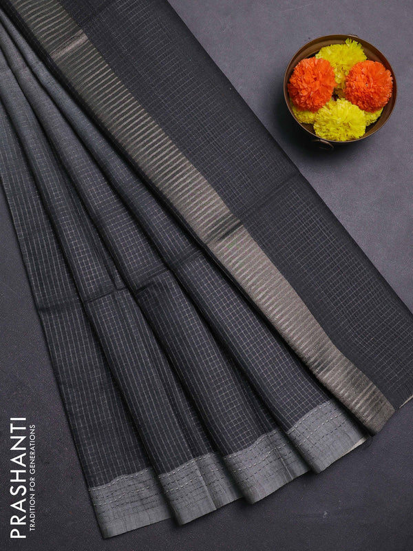 Grey Chappa Saree  - Ombre
