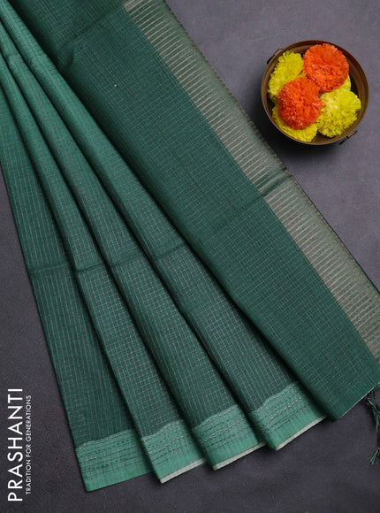 Green Chappa Saree  - Ombre