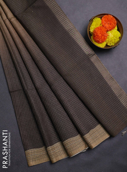 Mustard & Mehendi Green Chappa Saree  - Ombre