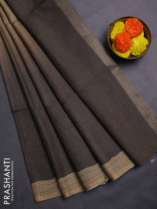 Mustard & Mehendi Green Chappa Saree  - Ombre