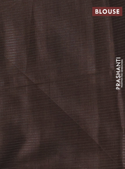 Mustard Yellow & Brown Chappa Saree  - Ombre