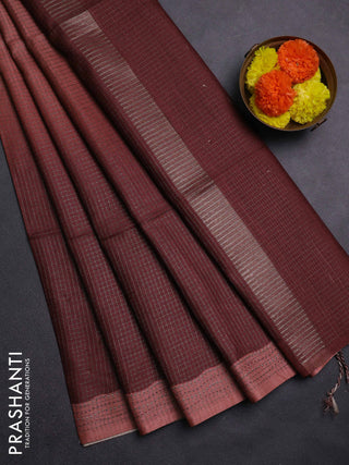 Rust  & Brown Chappa Saree  - Ombre