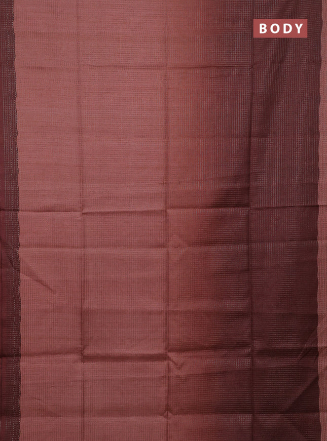 Rust  & Brown Chappa Saree  - Ombre